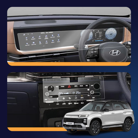 Hyundai Alcazar Facelift [2024] Infotainment + AC Panel Screen Guard