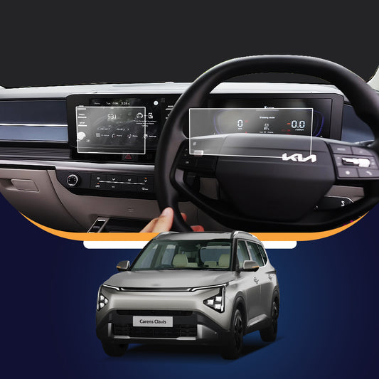 Kia Carens Clavis 8 Inch Infotainment + Instrument Cluster Screen Guard