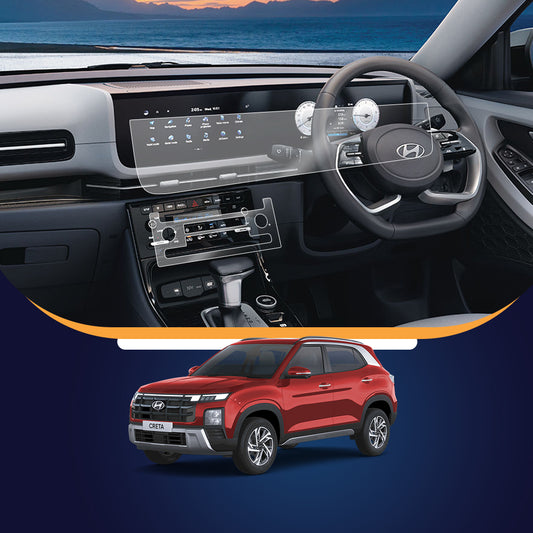 Hyundai Creta [2024] 10.25 inch infotainment, cluster and AC Panel Guard