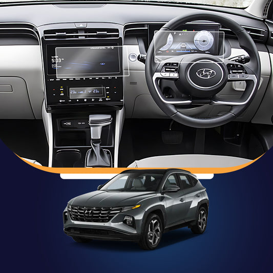 Hyundai TUCSON 2023 Facelift Infotainment + Cluster + AC Screen Guard