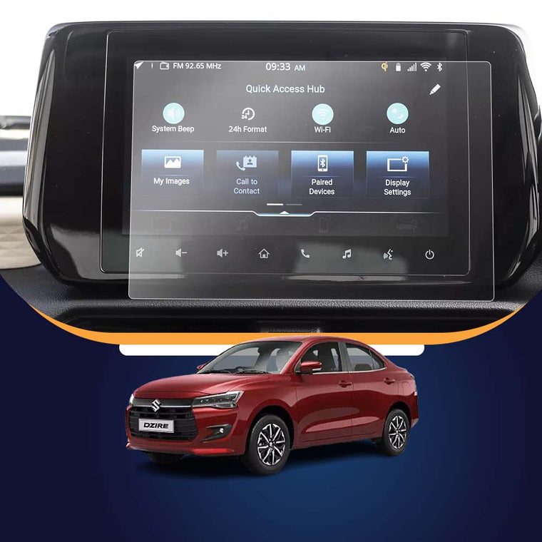 Maruti Suzuki Dzire Facelift infotainment screen protector