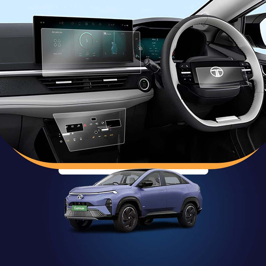 Tata Curvv EV 12.3 Inch Infotainment + Steering + AC Panel Screen Guard