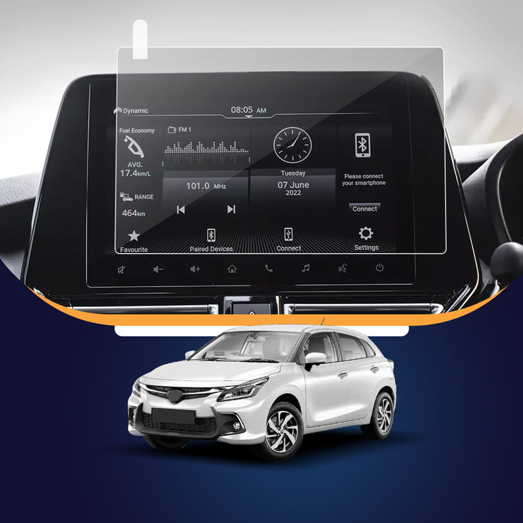 Toyota Glanza Facelift infotainment screen protector